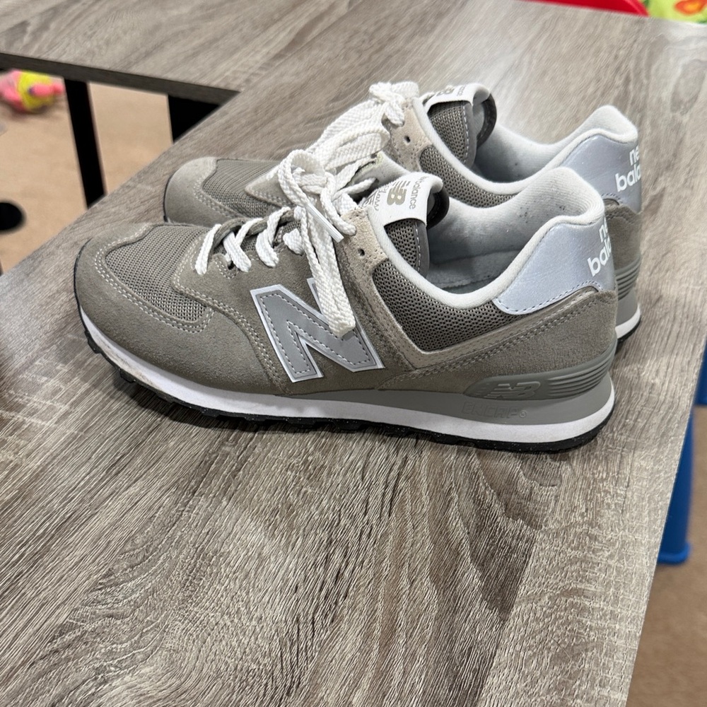 New Balance Gray and White Athletic Shoes